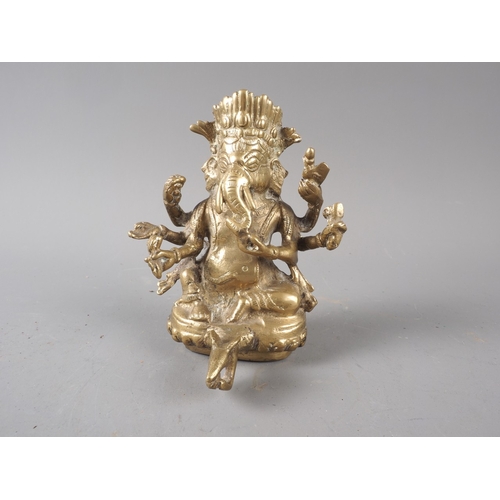 143 - An Indian bronze model of Ganesh, 5