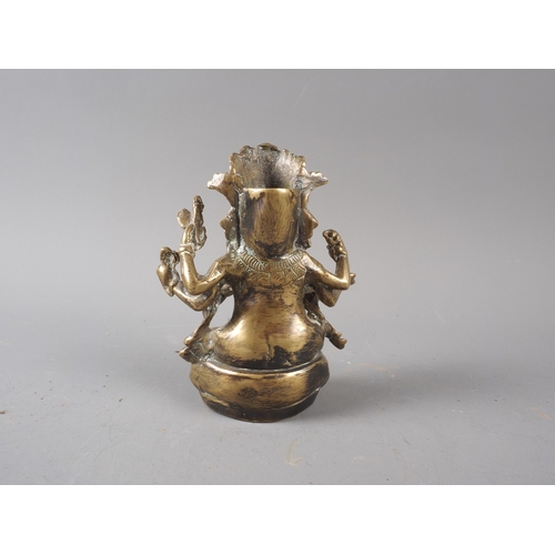 143 - An Indian bronze model of Ganesh, 5