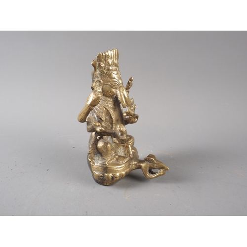 143 - An Indian bronze model of Ganesh, 5
