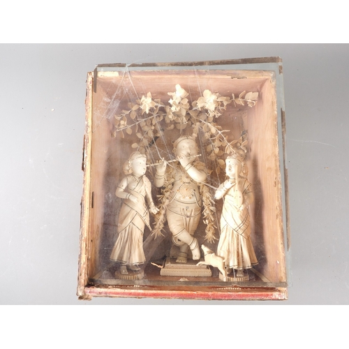 149 - An Indian carved wood 