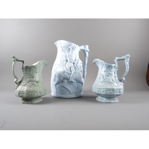 12 - A 19th century relief moulded jug with 