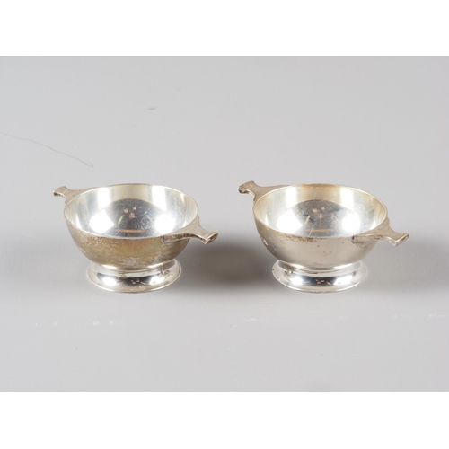 307 - A pair of silver  Quaich salt cellars, 2.8oz troy approx