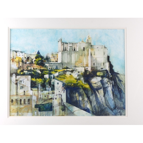 422 - David Firmstore: watercolours, Italian landscape, possibly Grotte di Castro? 10 1/2