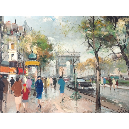 465 - F Claver: oil on canvas, 