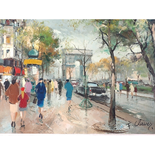 465 - F Claver: oil on canvas, 