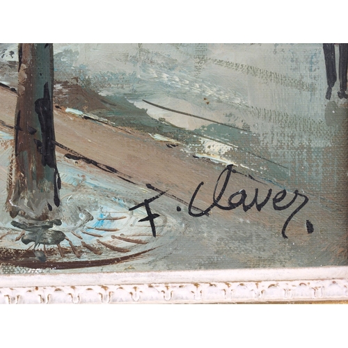 465 - F Claver: oil on canvas, 