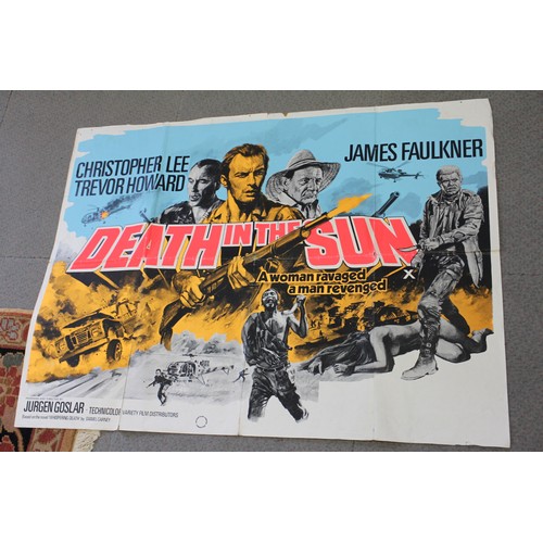 398 - A “Death in the Sun” by Jurgen Goslar film poster (folded), a 1961 USSR booklet and an U.N.C.L.E. ad... 