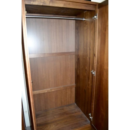 339 - Walnut Effect Double Wardrobe