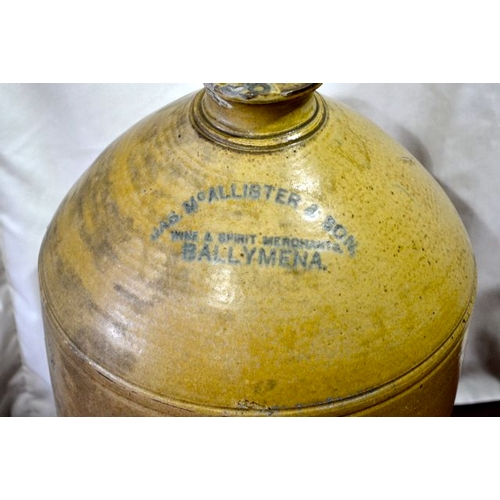 43 - Large Mc Allister & Son Ballymena Earthenware Flagon