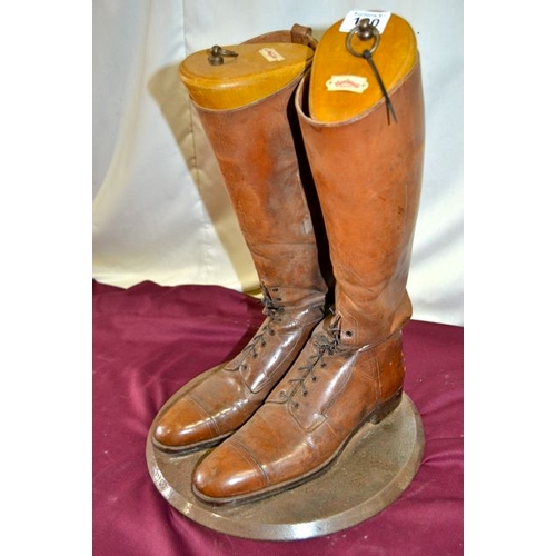 100 - Pair of Gents Leather Riding Boots with Morlands Stocks