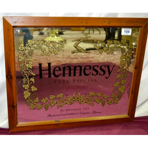 106 - Hennessy Framed Mirror