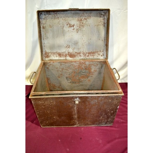 121 - Antique Steel Chest