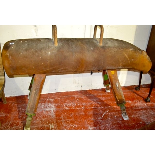 79 - Antique Leather Pommel Horse