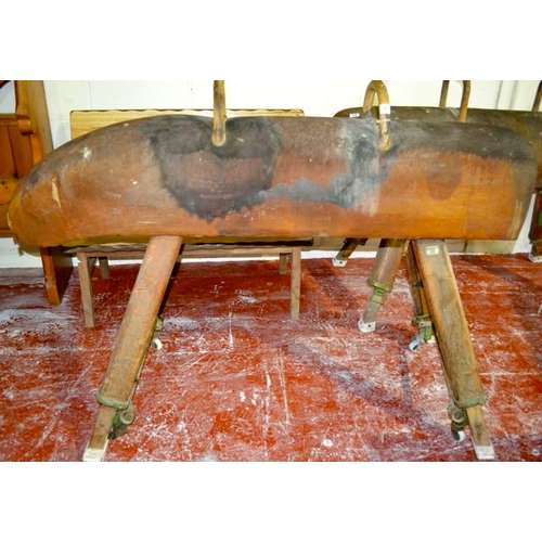 80 - Antique Leather Pommel Horse