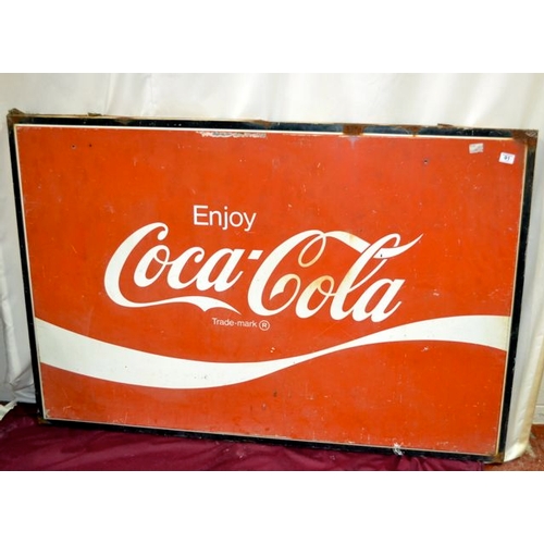 91 - Enjoy Coca Cola Vintage Sign