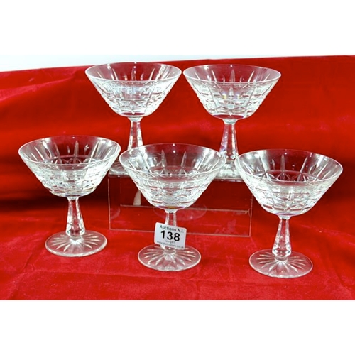 138 - Waterford Crystal Dessert Glass x 5