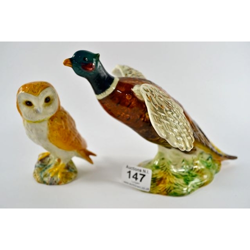 147 - Beswick Pheasant + Beswick Owl