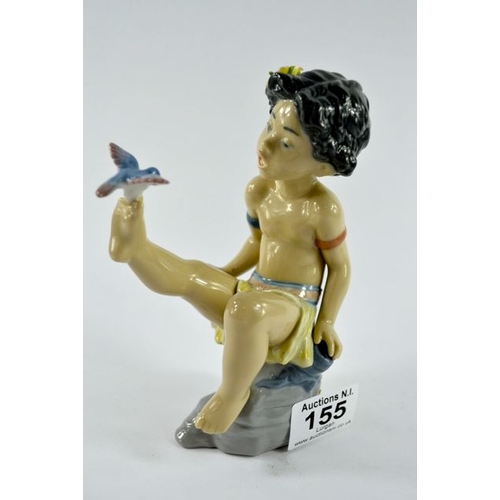 155 - Lladro Boy with Bird