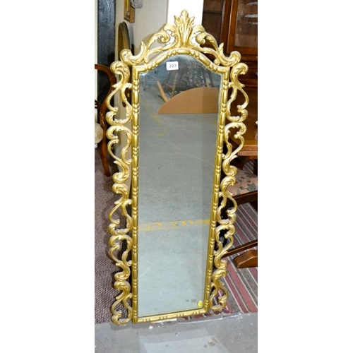 223 - Tall Gold Detailed Mirror