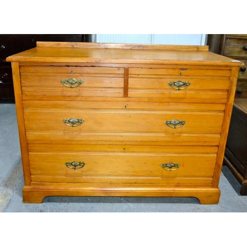 229 - Victorian 2 Over 2 Satinwood Chest of Drawers