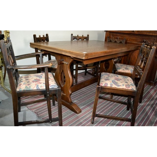 232 - Extendable Dining Table with 6 Ercol Dining Chairs