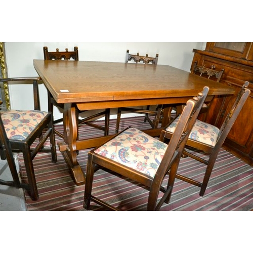 232 - Extendable Dining Table with 6 Ercol Dining Chairs