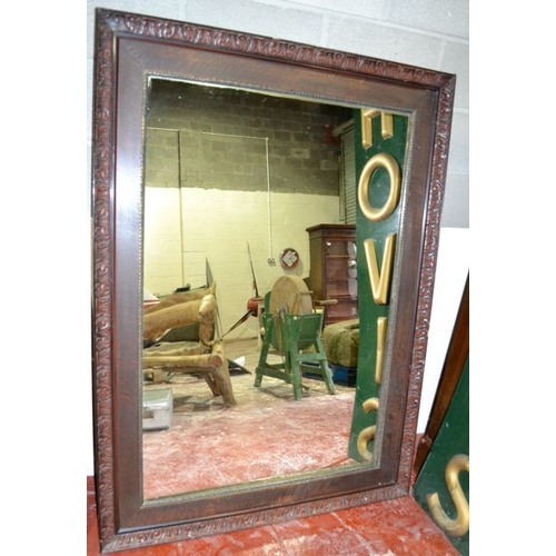 62A - A Large Antique Carved Detail Mirror