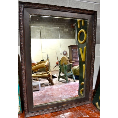 62A - A Large Antique Carved Detail Mirror