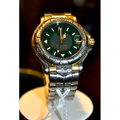 140A - Tag Heur Chronometer Watch - Bottle Green Face