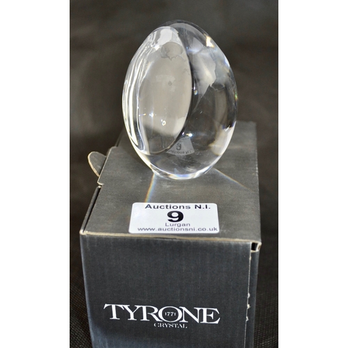 9 - Tyrone Crystal Inishmore Paperweight