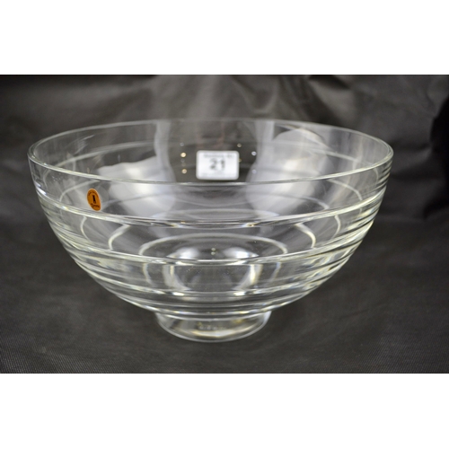 21 - Tyrone Crystal Eclipse Clear Rings Bowl