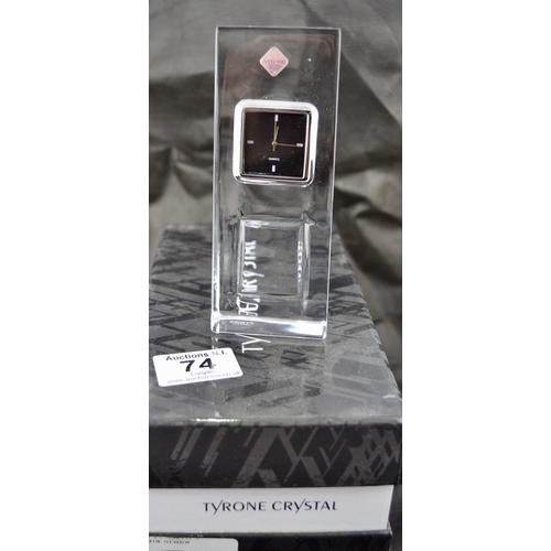 74 - Tyrone Crystal Cubis Clock