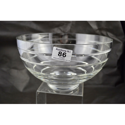 86 - Tyrone Crystal Eclipse Clear Rings Bowl