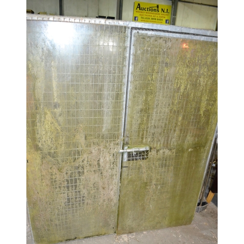 452 - Large Galvanised Pen - with Perspex Sides - H 5' x L 4'6 x W 4'6