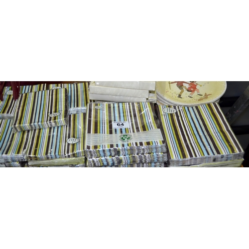 64 - Collection of Striped Napkins