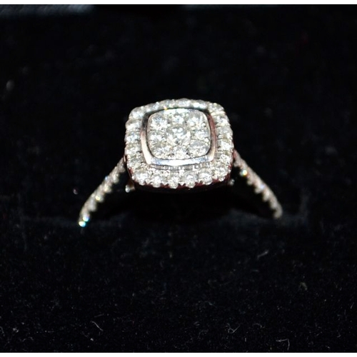 228 - Palladium Diamond Ring