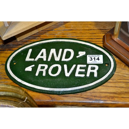 314 - Cast Land Rover Sign