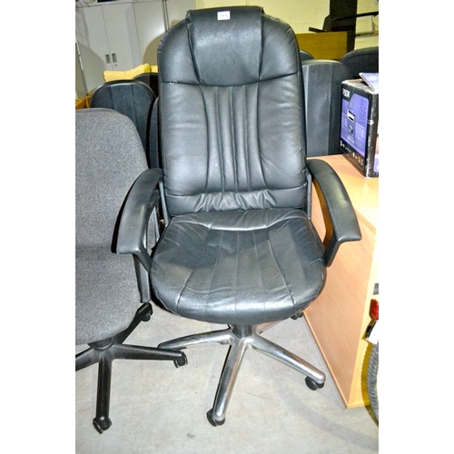 369 - Black Leather Executive Chair