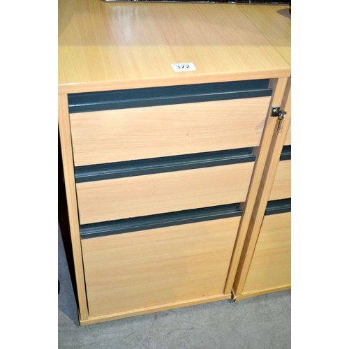 372 - Three Drawer Pedestal