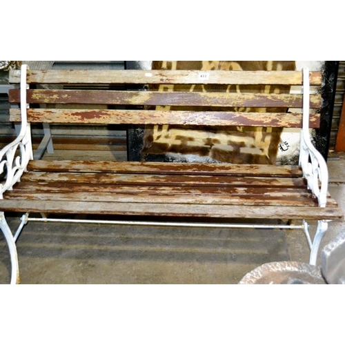 417 - White Cast End Garden Bench