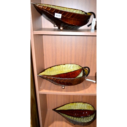 459 - Trio Of Leaf Bowls