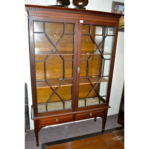 471 - Antique Display Cabinet with 2 Drawers