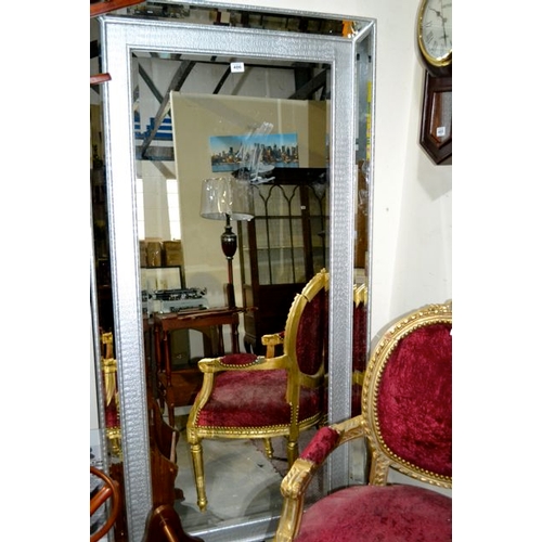 486 - Large Mirror with Leather Effect