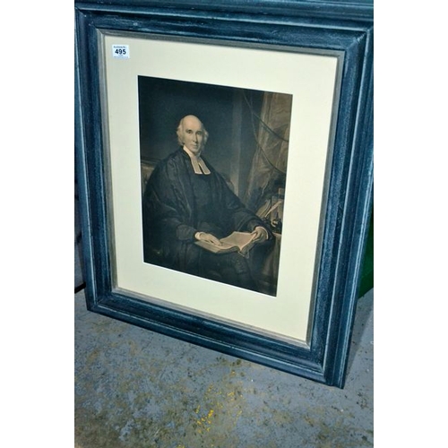 495 - John Wesley Framed Portrait