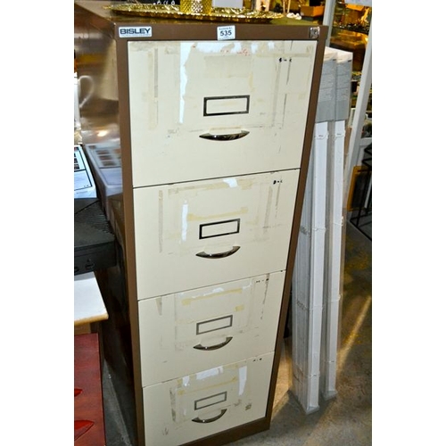 535 - Bisley 4 Drawer Filing Cabinet