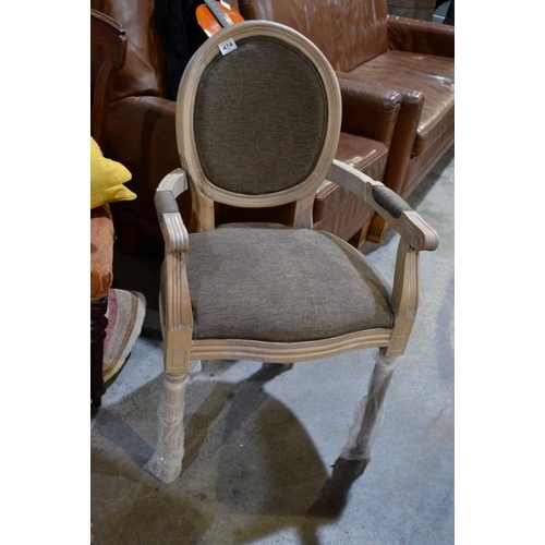 474 - Shabby Chic Louis Chair - Arm Needs Attn