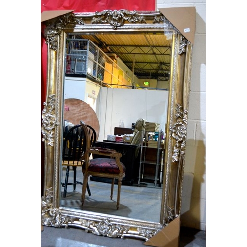 479 - Beautiful Pewter Framed Mirror - Appx 4'x6'