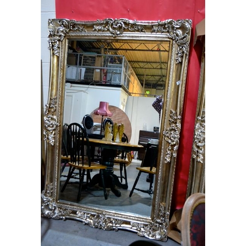 480 - Beautiful Pewter Framed Mirror - Appx 4'x6'