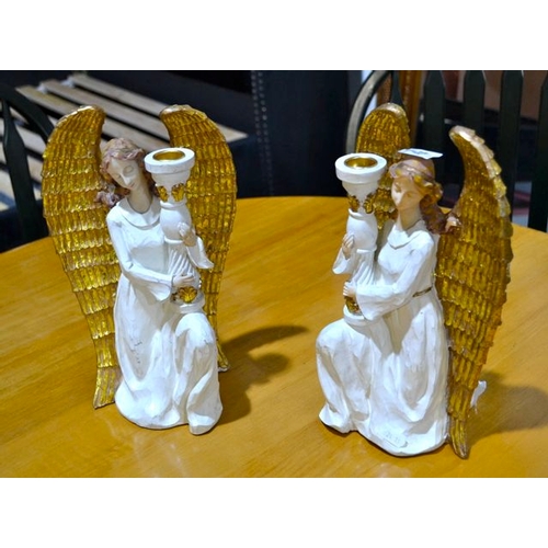 484 - Pair of Angel Candleabras