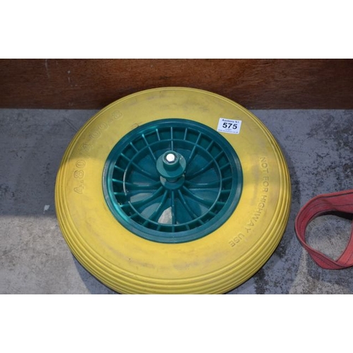 575 - Yellow Punctureless Wheelbarrow wheel